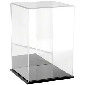 Plymor 840003107968 Clear Acrylic Case With Black Base Mirror Back 8 Inch W X D 12 H