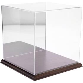 Plymor 840003108040 Acrylic Display Case With Hardwood Base Mirror Back 8 Inch X