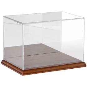 Plymor 840003108125 Clear Acrylic Case With Hardwood Base Mirror Back 9 Inch W X 6 D H
