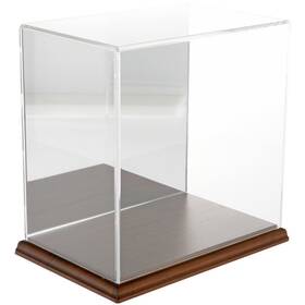 Plymor 840003108187 Clear Acrylic Case With Hardwood Base Mirror Back 9 Inch W X 6 D H