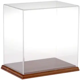 Plymor 840003108194 Clear Acrylic Display Case With Hardwood Base 9 Inch W X 6 D H