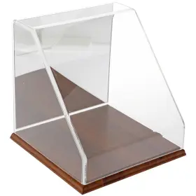 Plymor 840003108248 Clear Acrylic Slant Front Case With Hardwood Base Mirror Back 10 Inch X10