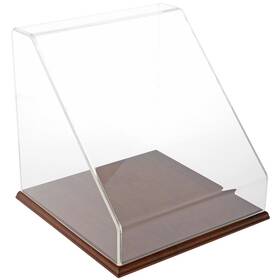Plymor 840003108316 Clear Acrylic Slanted Front Case With Hardwood Base 12 Inch X