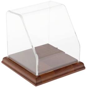 Plymor 840003108439 Slanted Acrylic Display Case With Hardwood Base 4 Inch X