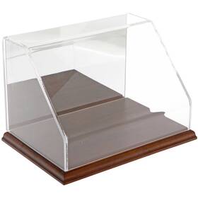 Plymor 840003108668 Acrylic Slant Front Case With Hardwood Base Mirror Back 9 Inch W X 6 D H