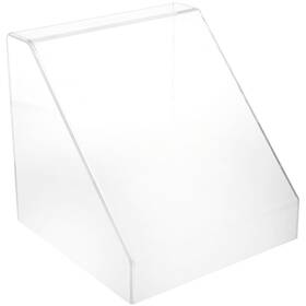 Plymor 840003109238 Clear Acrylic Slanted Front Case With No Base Mirrored 12 Inch X