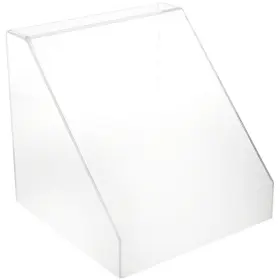 Plymor 840003109238 Clear Acrylic Slanted Front Case With No Base Mirrored 12 Inch X