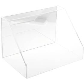 Plymor 840003109290 Clear Acrylic Slanted Front Case With No Base Mirrored 12 Inch W X 8 D H