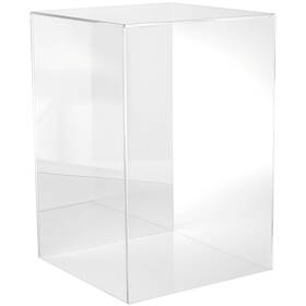 Plymor 840003110906 Clear Acrylic Display Case With No Base Mirror Back 12 Inch W X D 18 H