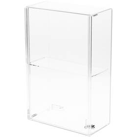 Plymor 840003116984 Acrylic Locking Case With Sliding Back 1 Shelf 15.75 Inch H X 10.25 W 5 D