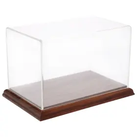 Abc8x5x5-wb Plymor Clear Acrylic Display Case With Hardwood Base 8 Inch X 5