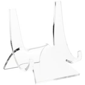 Plymor Ad0017 Clear Acrylic Double-scoop Display Easel 3 Inch H X 2.875 W 2.5 D 1