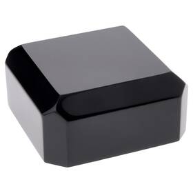 Plymor Ad1106b-12 Black Polished Acrylic Square Beveled Base 2 Inch W X D 1 H 12 Pack