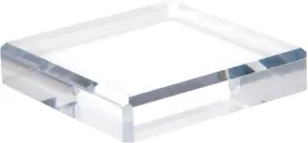 Ad1109-3 Plymor Clear Polished Acrylic Display Base 5 X 1 In Pedestal Beveled Edges
