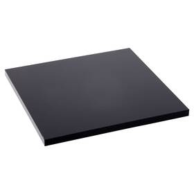 Plymor Ad2124b-24 Black Acrylic Square Polished Edge Base 4 Inch W X D 0.25 H 2 Pack