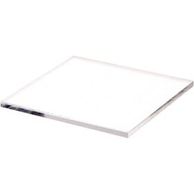 Plymor Ad2126-2 Clear Acrylic Square Polished Edge Display Base 5 Inch W X D 0.25 H 2 Pack