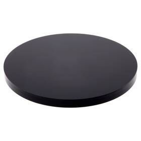Plymor Ad2193b-12 Black Acrylic Round Standard-edge Base 5 Inch W X D 0.375 H 12 Pack