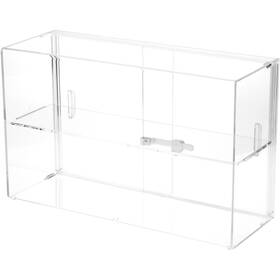 Plymor Ad2458 Acrylic Locking Case With Sliding Back 1 Shelf 13 Inch H X 21 W 7.5 D