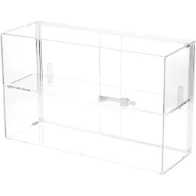 Ad2458 Plymor Acrylic Locking Case With Sliding Back 1 Shelf 13 Inch H X 21 W 7.5 D