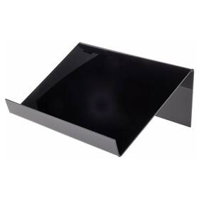 Plymor Ad2503b-6 Black Acrylic Elevated Book Stand 1.5 Inch Ledge 12 W X 9 D 4.5 H 6 Pack