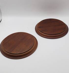 Plymor Ad3521 2 Solid Walnut Round Wood Base With Ogee Edge 6 Inch W X D 0.75 H