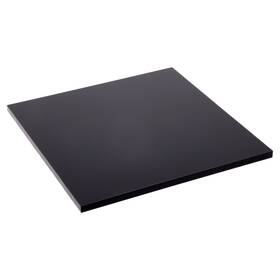 Plymor Ad3543b-24 Black Acrylic Rectangular Standard-edge Base 6 Inch W X D 24 Pack