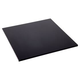 Plymor Ad3545b-12 Black Acrylic Rectangular Standard-edge Base 8 Inch W X D 12 Pack