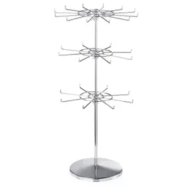 Polmart 684357465868 3-tier Spinning Display Stand Heavy Duty Adjustable Countertop S