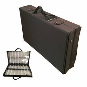 Preasion 762102917388 Used 32 Pairs Eyeglasses Display Case Foldable Eyewear Suitcase Storage Box