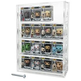 Prime Collectibles 850068604098 Acrylic Display Case Compatible With Funko Bitty Pop Clear Tiered Stand