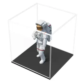 Qimond 795063564025 Display Case With Black Acrylic Base For Collectibles Box Lid Cute Sta