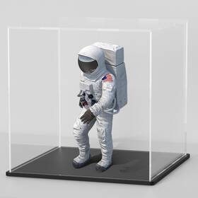 Qimond 795063871666 Display Case With Black Acrylic Base For Collectibles Box Lid Cute Sta