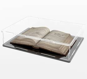 Qimond Qmb14.5 Acrylic Display Case For Large Books Clear Flat Box Displaying B