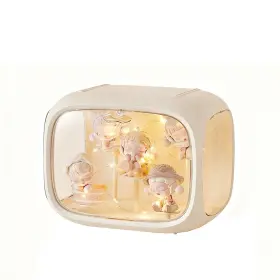 Qiyuni0607021 Qiyuni Display Case Cream With Lights