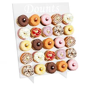 Qmeeki Lwn-fba-483 50 Donuts Large Donut Wall Display Stand Acrylic Board Displays