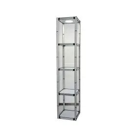 Qomolangma 0113002746600/0113002391500 Us 81.1 Inch Portable Aluminum Display Case With Shelves Top Light And Clear Panels