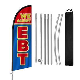Qsum Qs24102368 Ebt Flag For Business Signs 8ft Polyester Advertising Swooper With
