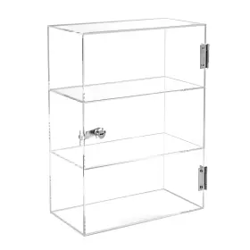 Qtlilmnt 11.81 5.9 15.75 Acrylic Display Case With Lock Key Countertop Clear Showcase D