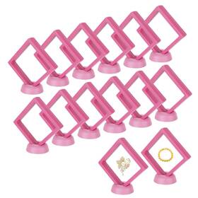 Qumeney Z112 12pcs 3d Floating Frame Case With Stands Challenge Coin Display Stan