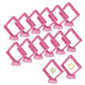 Z112 Qumeney 12pcs 3d Floating Frame Case With Stands Challenge Coin Display Stan