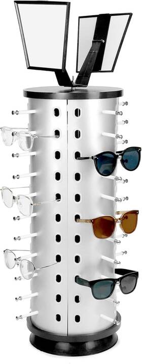 Qwork Wd10203 Glasses Holder Organizer Rotating Sunglasses Display Stand 44 Pairs Sung