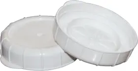 C-48-12 Radiant Day Glass Milk Bottle Caps - 12 Pack Only Fits Bottles With 48mm White