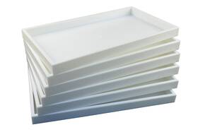 Regal Pak Mp 30-1011pw P6 6-piece 1-inch Deep White Full Size Plastic Stackable Jewelry Tray 14 3/4 Inch X
