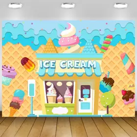Aws01bbc0704-53 Retyshia 5x3ft Ice Cream Backdrop Banner Summer Shop Birthday For P