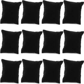 Rj Displays 691327661878 Displays-12 Piece Pack Black Velvet Jewelry Display Pillow For Bracelet W