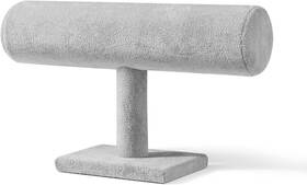 Rj Displays Thtc-216 Displays- Ice Grey Velvet T -bar Retail Boutique Store Display Stand Jewel