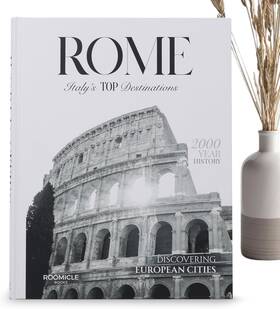 Roomicle Wct-1 Rome Decorative Books For Coffee Table - Designer Faux/fake Black