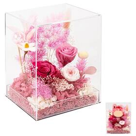 Rosaura Ra-2025 Acrylic Collectible Display Case With Preserved Floral Landscape - 3