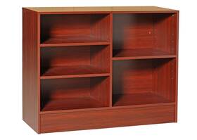 Roxy Display Cw4c 48 Inch Cherry Wood Wrap Counter With Adjustable Height Rear Shelving