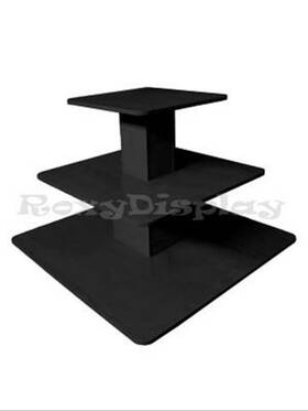 Roxy Display Rk-3tier48bk Rectangular 3 Tier Table Black Color Clothes Racks Stands #rk-3tier48bk